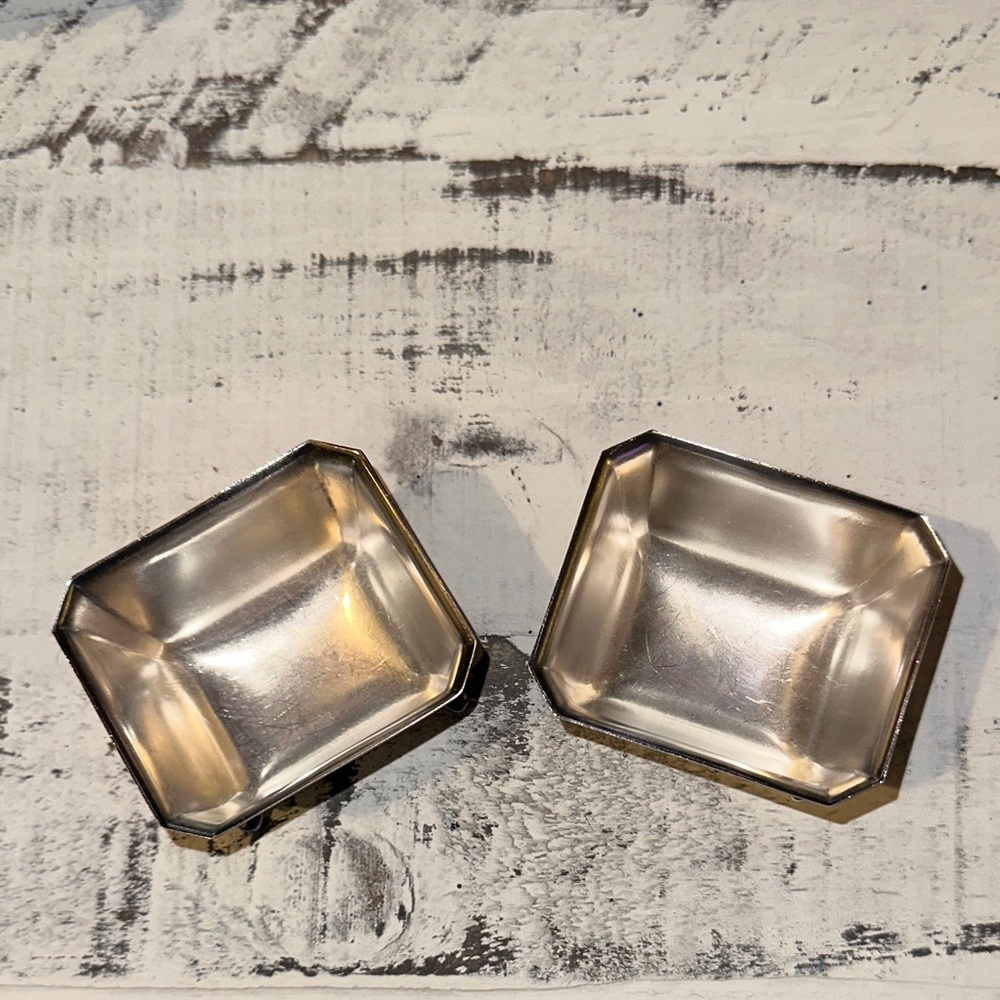 Antique Silver Plated Salt Cellars - Picture 2 of 4